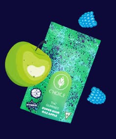Super Sour Raz Apple Gummies | 200mg | 10ct | 20mg/ea by Choice Chews