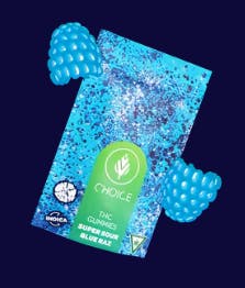 Super Sour Blue Raz Gummies | 200mg | 10ct | 20mg/ea by Choice Chews