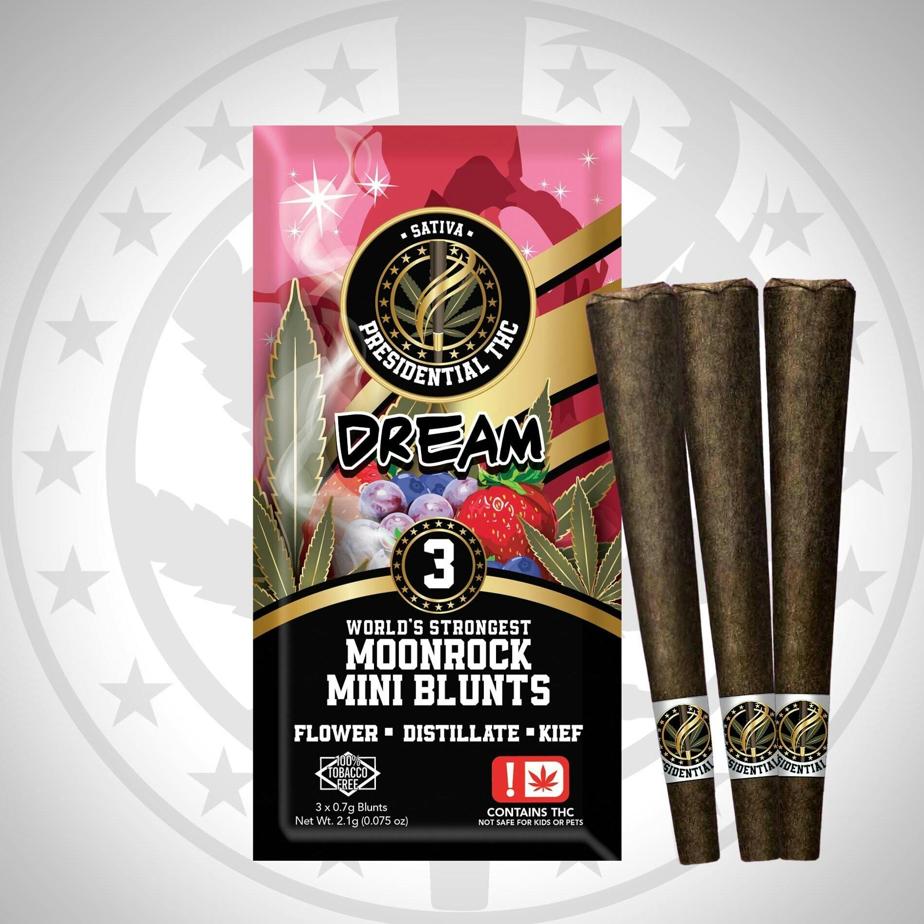 Presidential Mini Blunts - Dream (S) - 2.1g Moon Rock Infused Blunts (3ct)