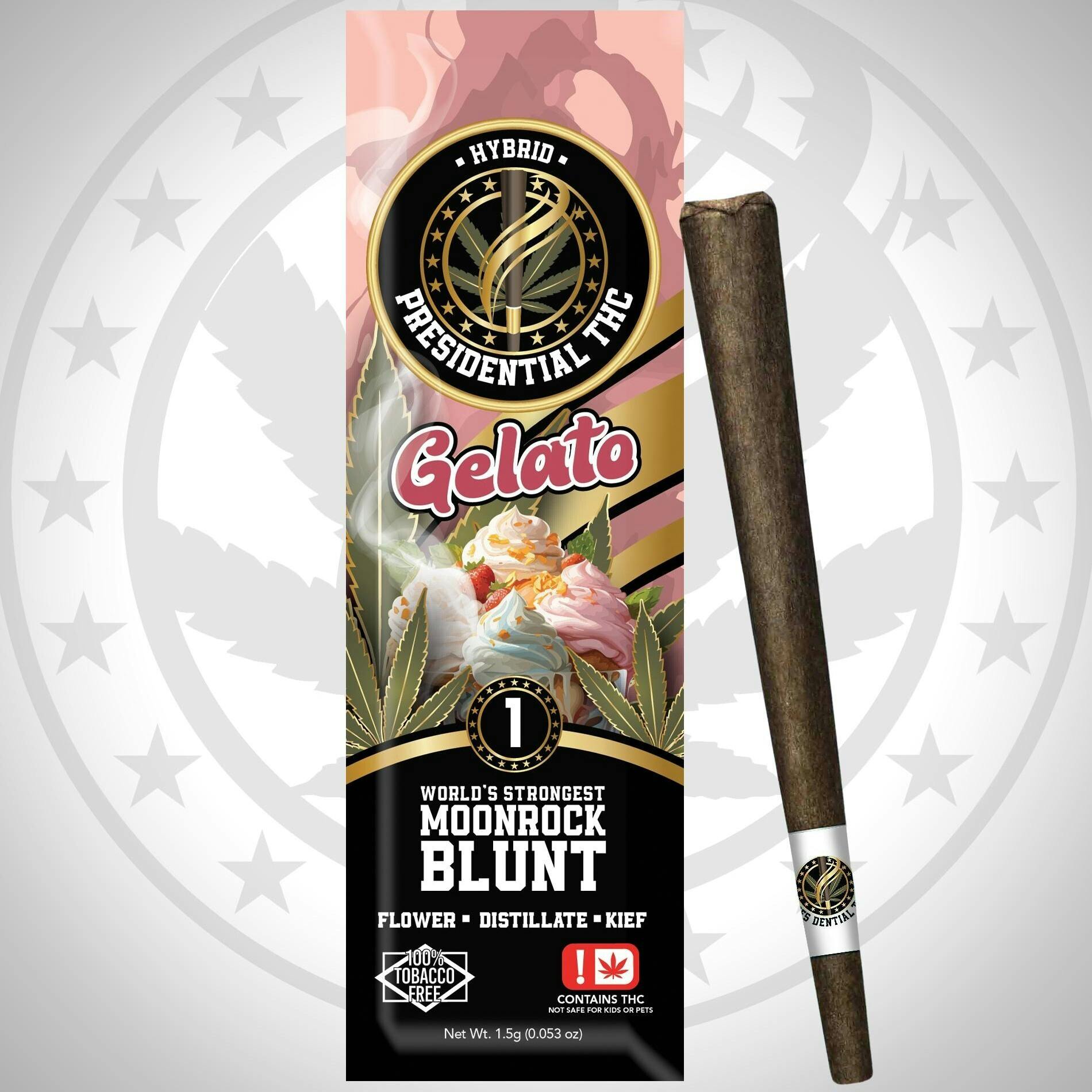 Presidential Blunts - Gelato (H) - 1.5g Moon Rock Infused Blunt