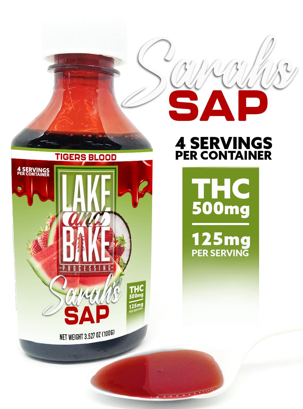 Lake & Bake | Sarah's Sap - Tiger's Blood - 500mg Syrup