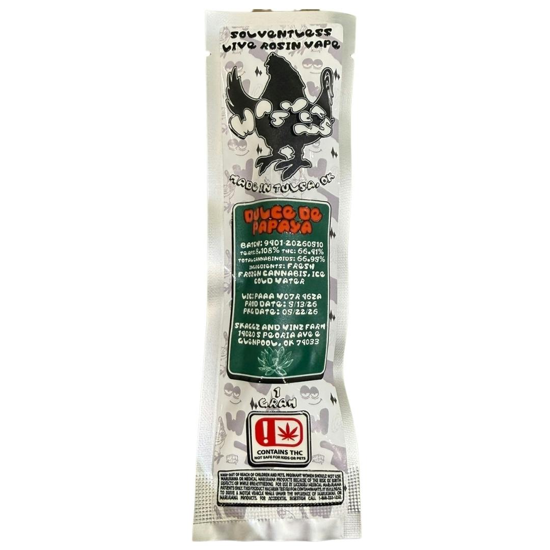 Washers - Dulce de Papaya (H) - 1g Live Rosin Disposable