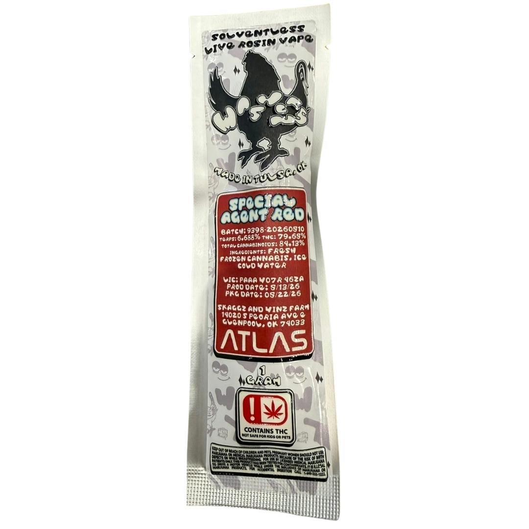 Washers - Special Agent Red (S) - 1g Live Rosin Disposable