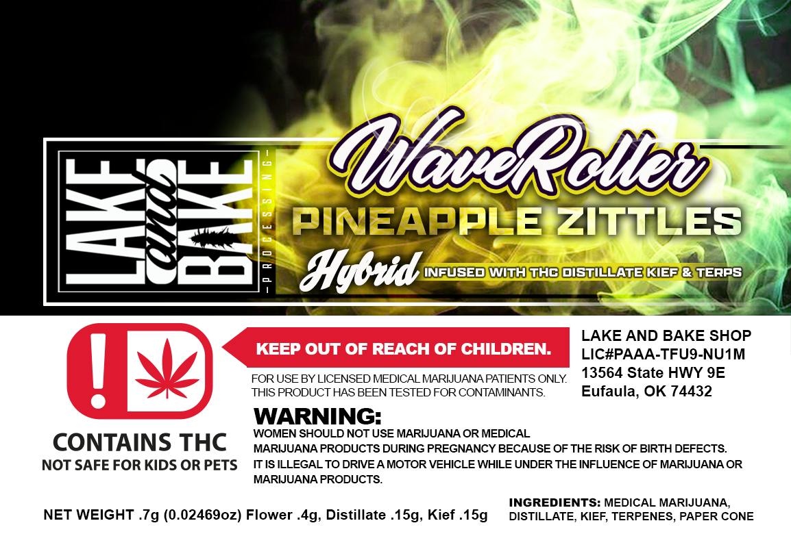 Lake & Bake | Wave Roller - Pineapple Zittles (H) - Infused Pre Roll (.7g)