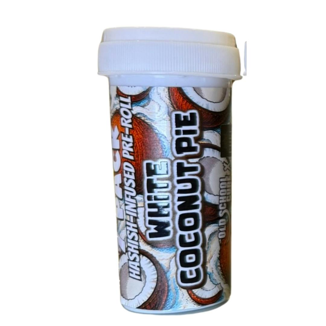 Old School Cure - White Coconut Pie (H) - 7pk Hashish Infused Pre Rolls (1g)