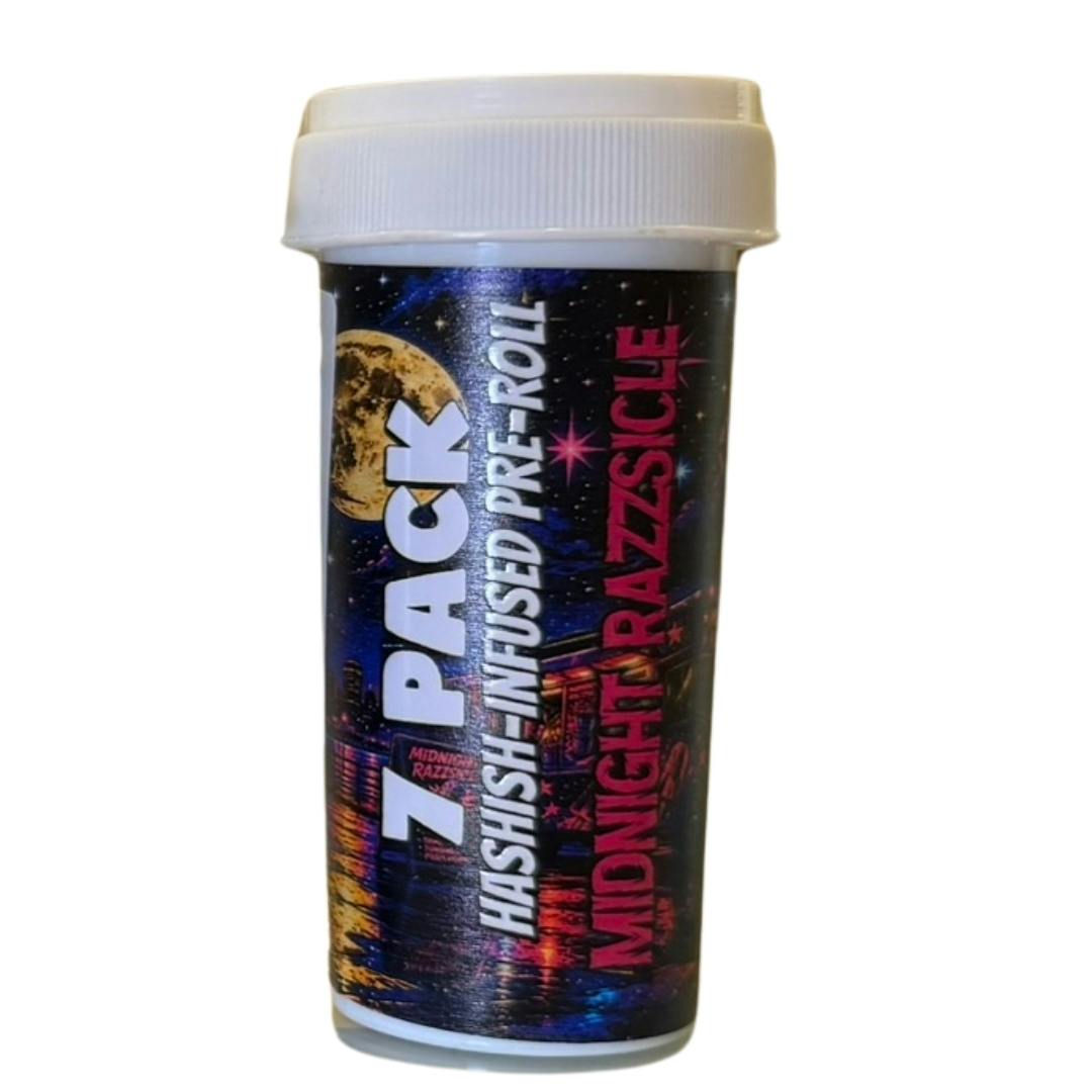 Old School Cure - Midnight Razzsicle (I) - 7pk Hashish Infused Pre Rolls (1g)