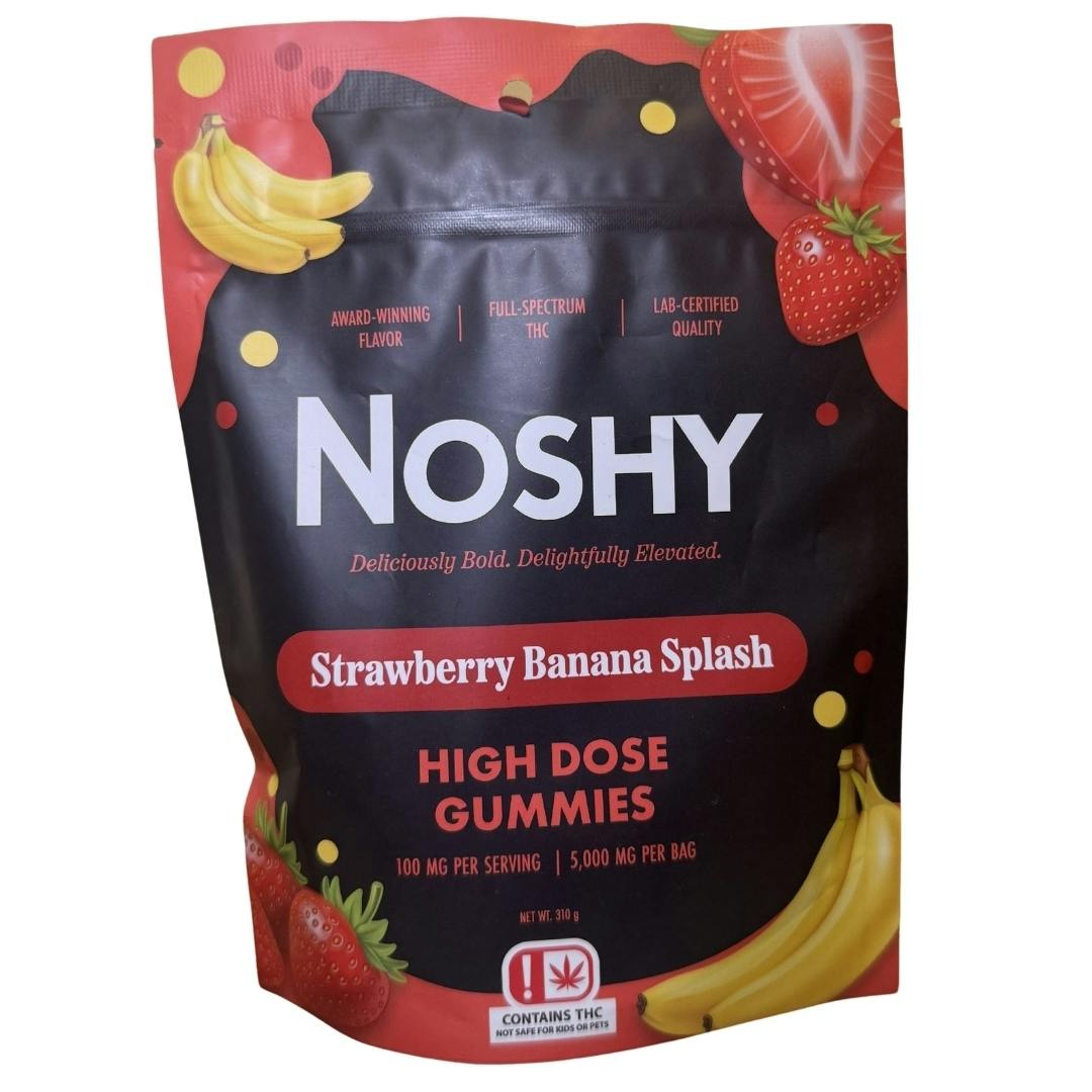 Noshy - Strawberry Banana Splash - 5,000mg Full Spectrum Gummies (50ct)