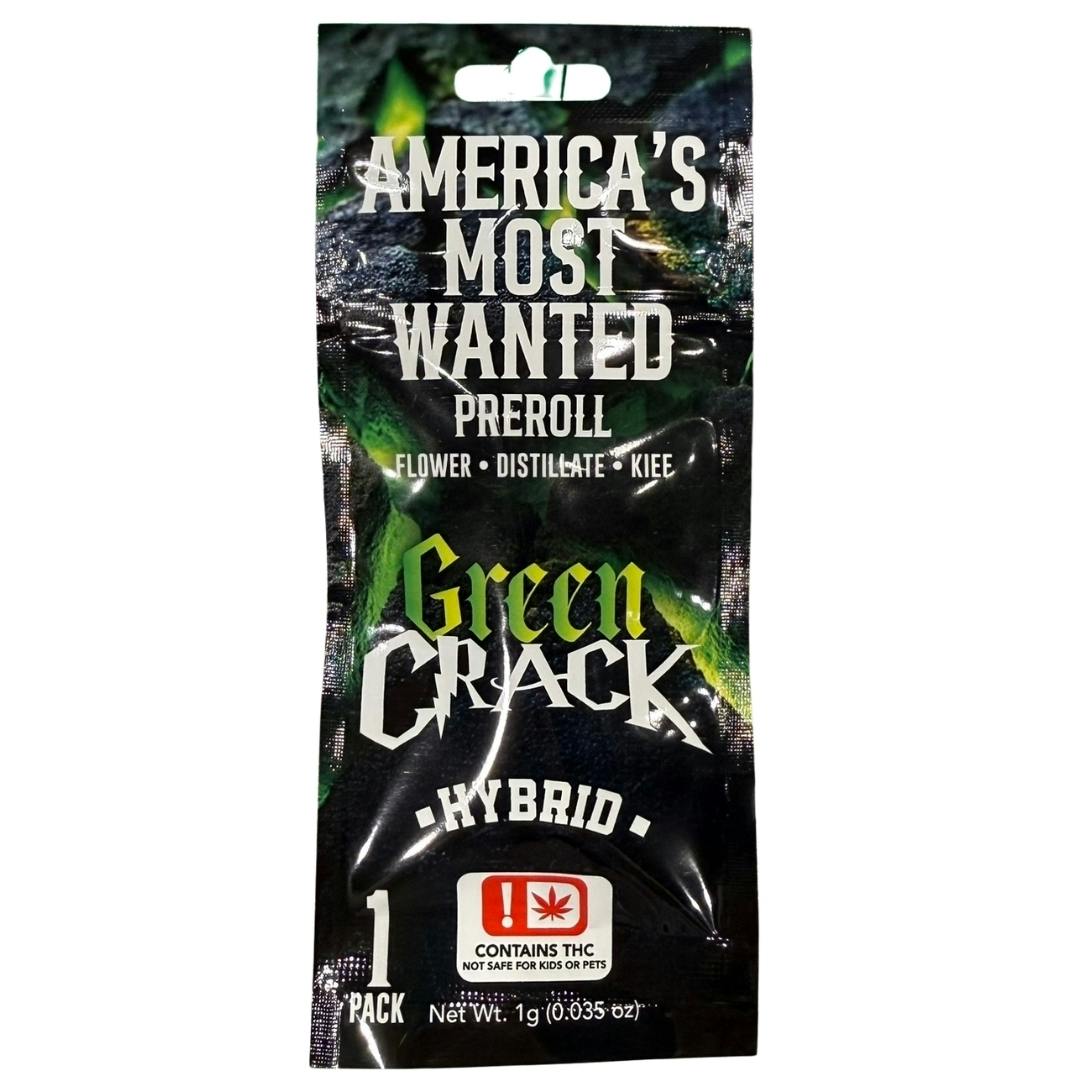 America's Most Wanted - Green Crack (H) - 1g Infused Pre Roll