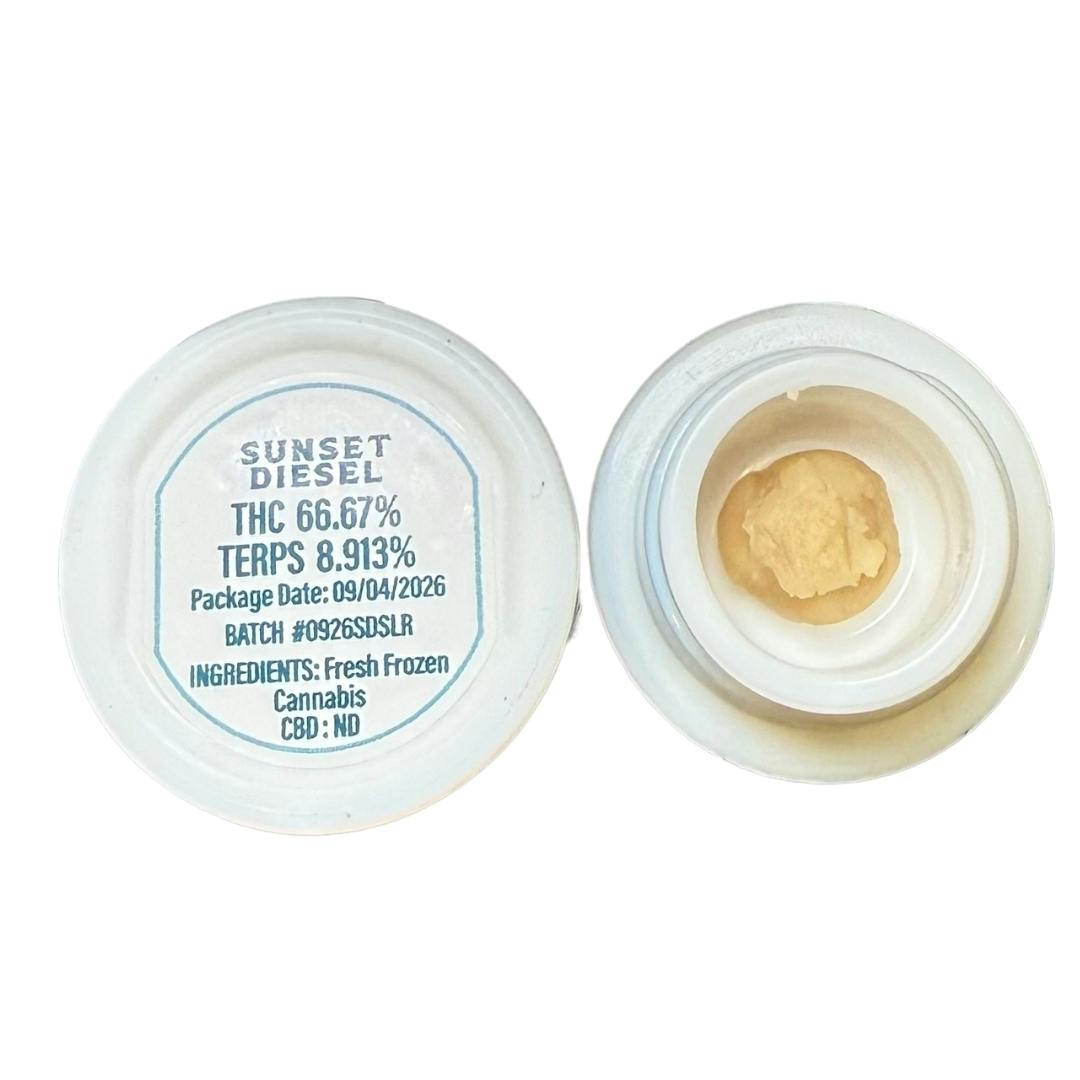 Head Hunter Hash - Sunset Diesel - Live Rosin Badder (1g)