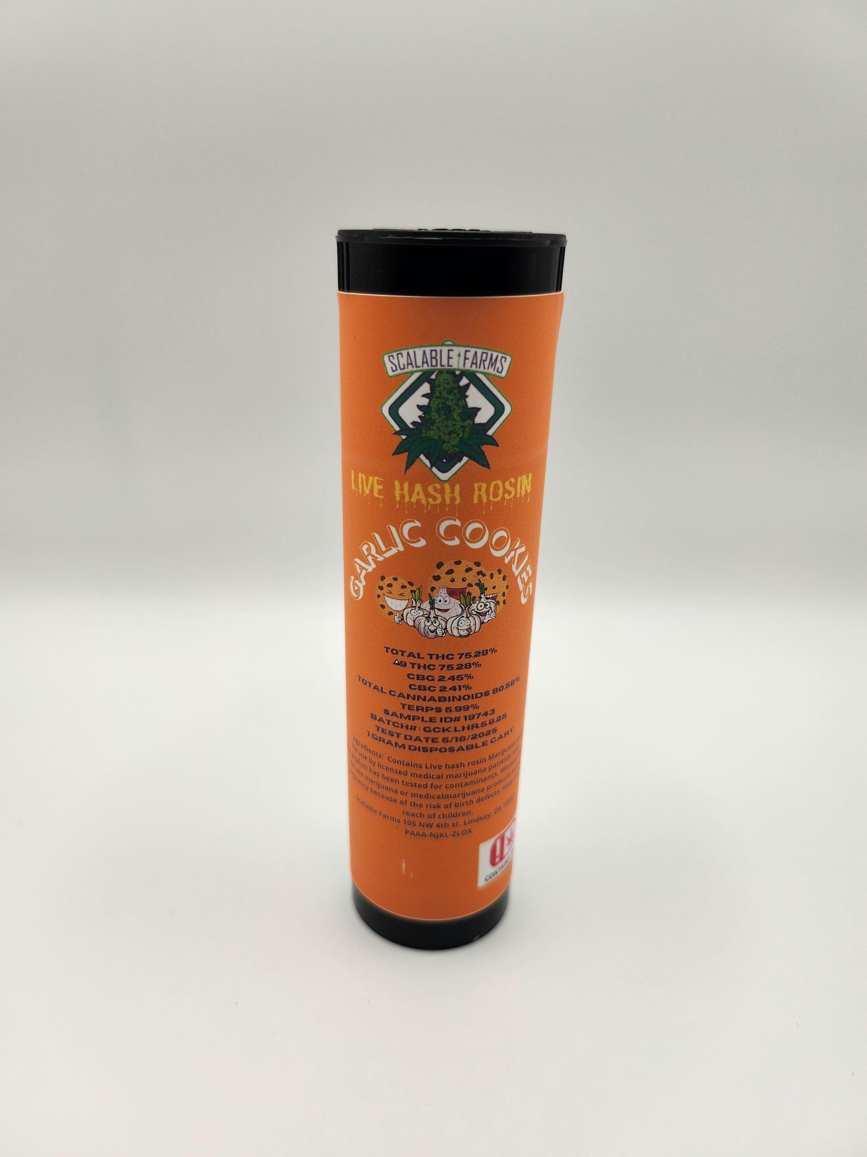Atmosphere Cannabis - Live Hash Rosin - Garlic Cookies - 1g- Disposable Cart