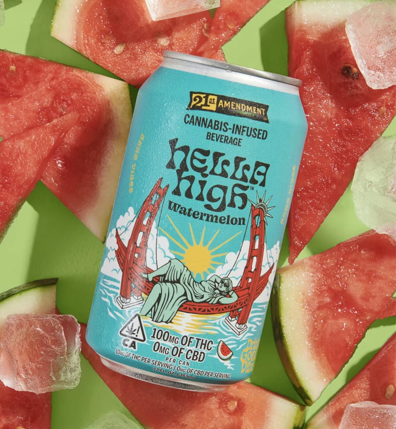HELLA HIGH WATERMELON | BEVERAGE | 100MG