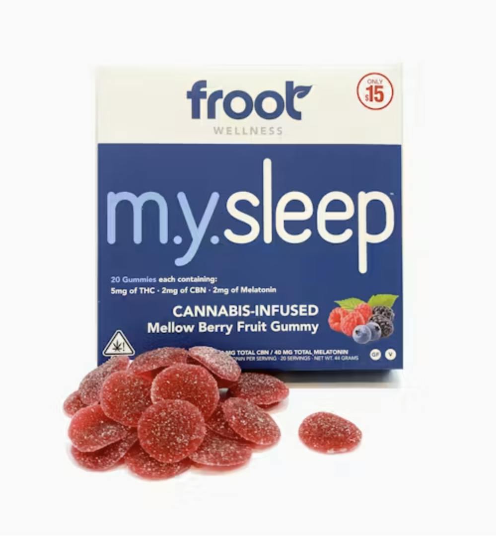 Froot | M.Y. SLEEP Gummies | 2.5:1 THC:CBN | 100mg | 20ct | 5mg/ea