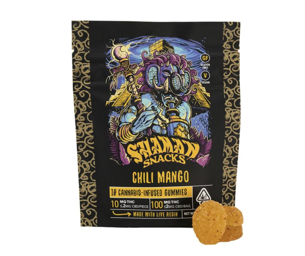 SHAMAN SNACK-CHILI MANGO (GUMMIES) 100MG (P)