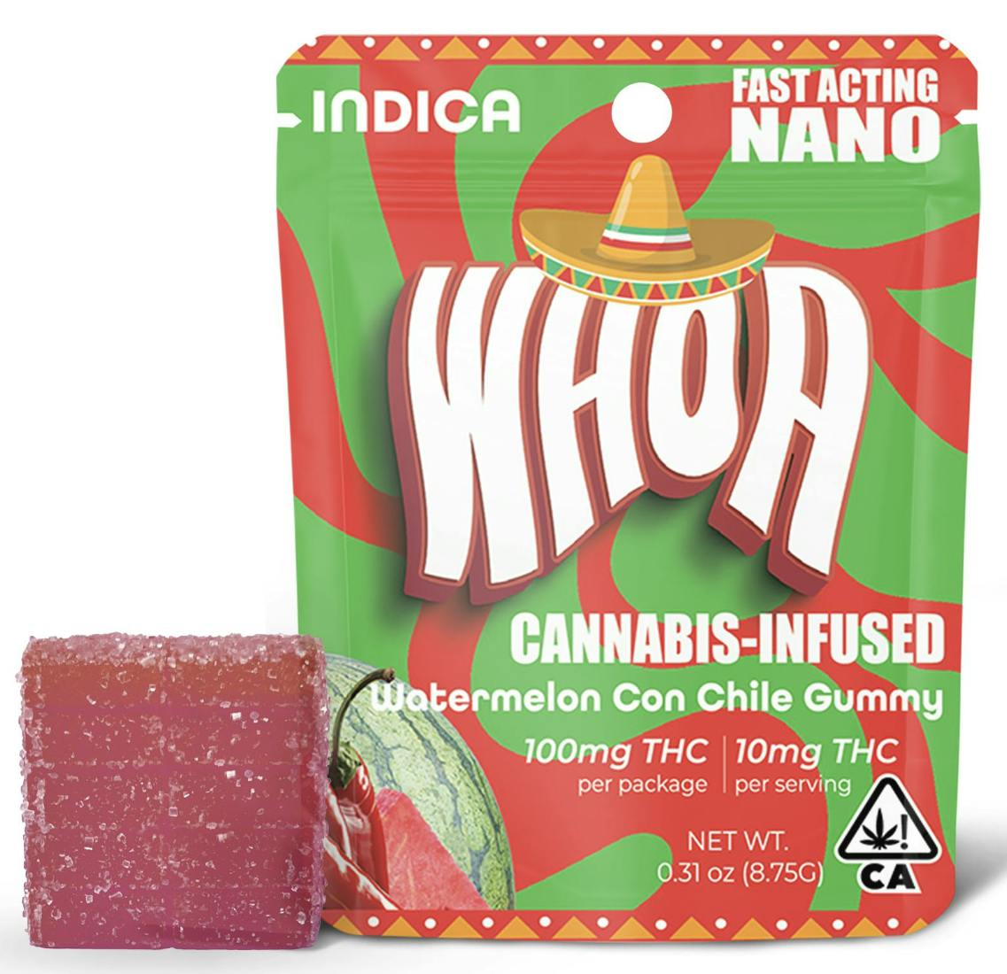 Bites | Watermelon Con Chile Gummies | 100mg | 10ct | 10mg/ea