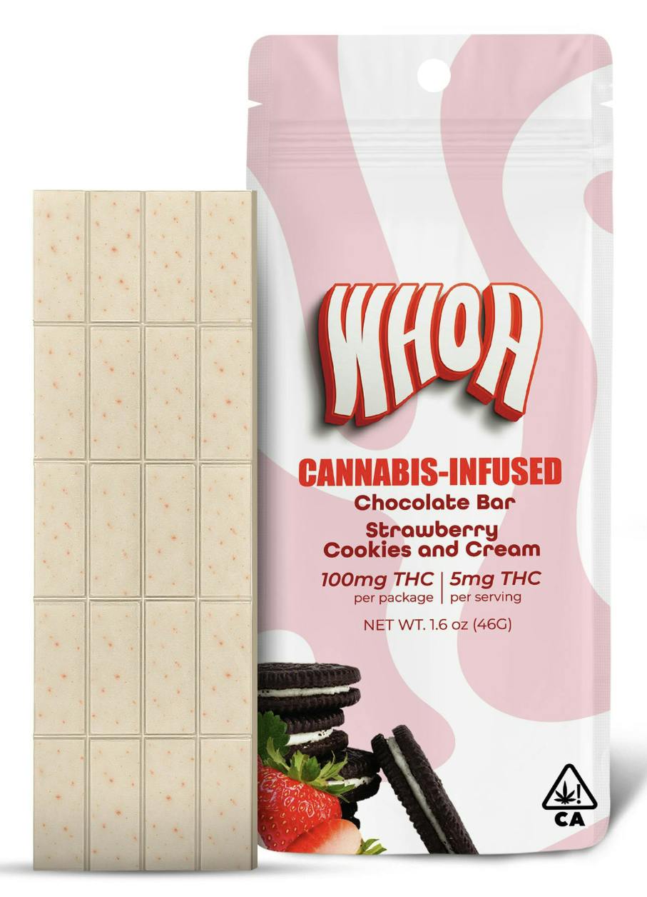 Bars | Strawberry Cookies and Cream | 100mg | 20ct | 5mg/ea