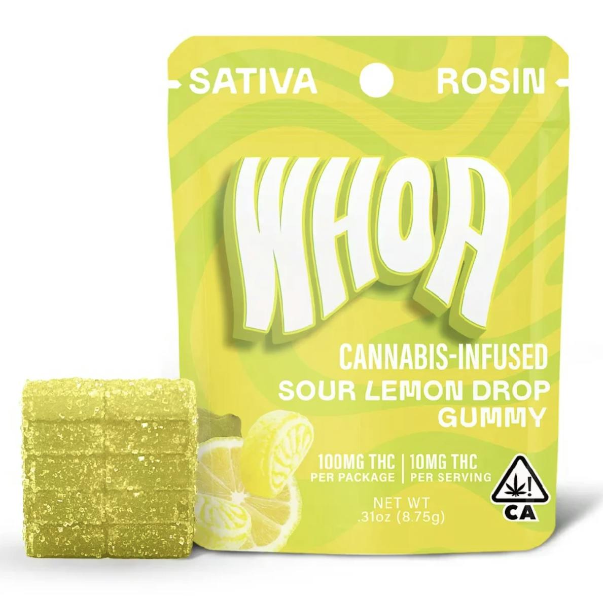 Bites | Sour Lemon Drop Rosin Gummies | 100mg | 10ct | 10mg/ea