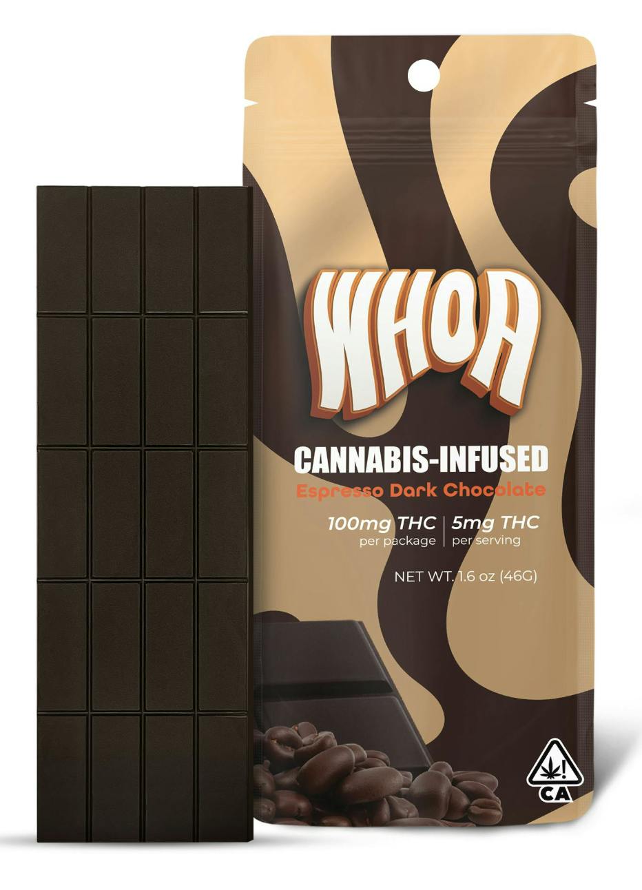 Bars | Dark Chocolate Espresso | 100mg | 20ct | 5mg/ea
