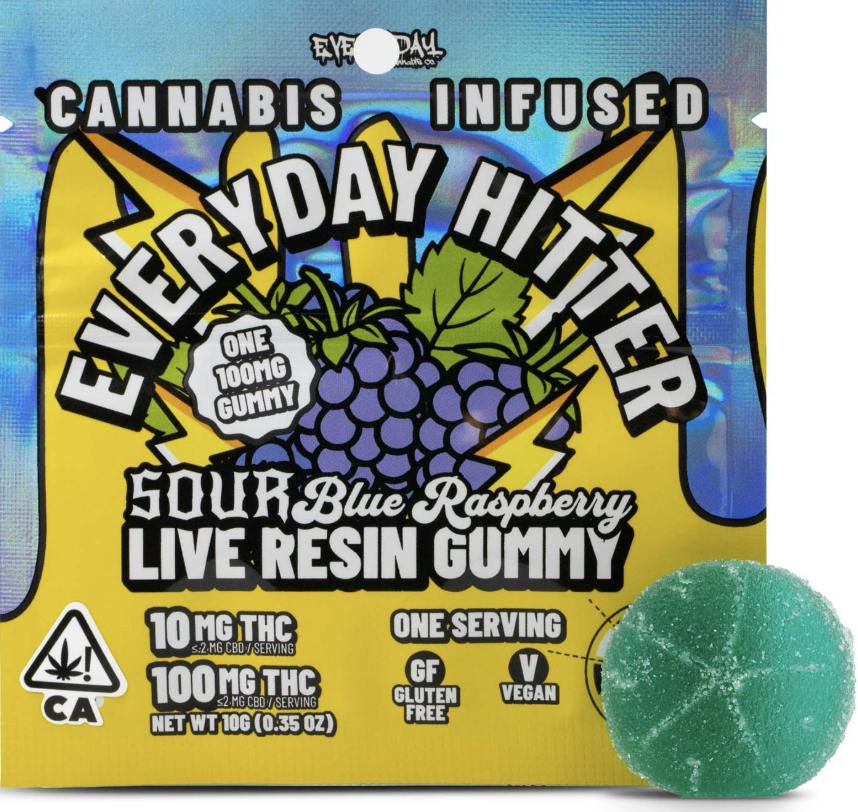 EVERYDAY-SOUR BLUE RASPBERRY (GUMMIES) 100MG (P)