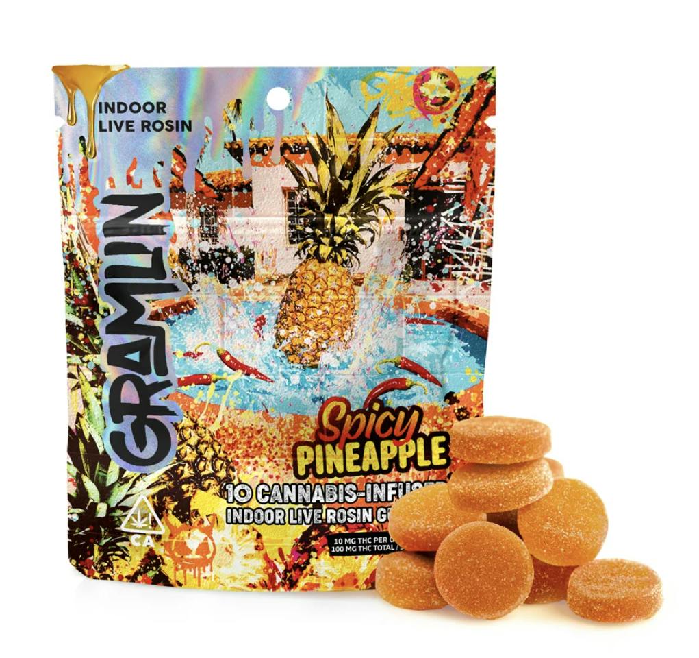 GRAMLIN-SPICY PINEAPPLE (ROSIN GUMMIES) 100MG (P)