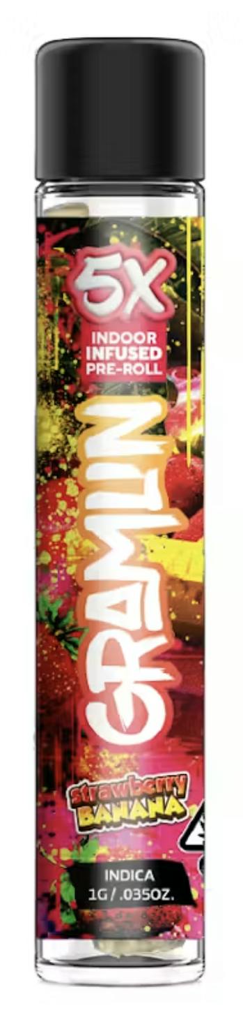 GRAMLIN-STRAWBERRY BANANA(INFUSED PREROLL)-1G(P)