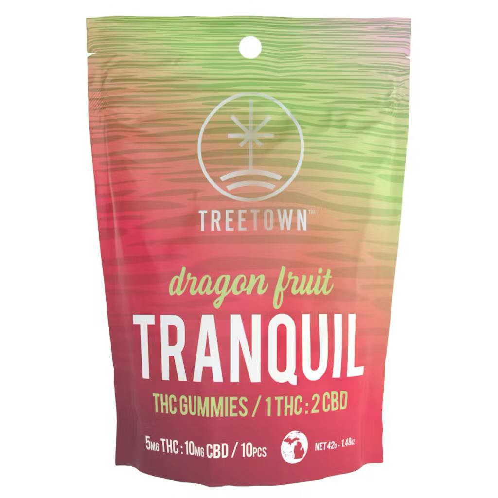 Tranquil Dragonfruit Gummies - 1 THC : 2 CBD by Treetown