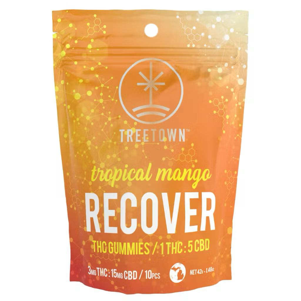 1:5 Recover Mango Gummies | 30mg | 10ct | 3mg/ea by Treetown