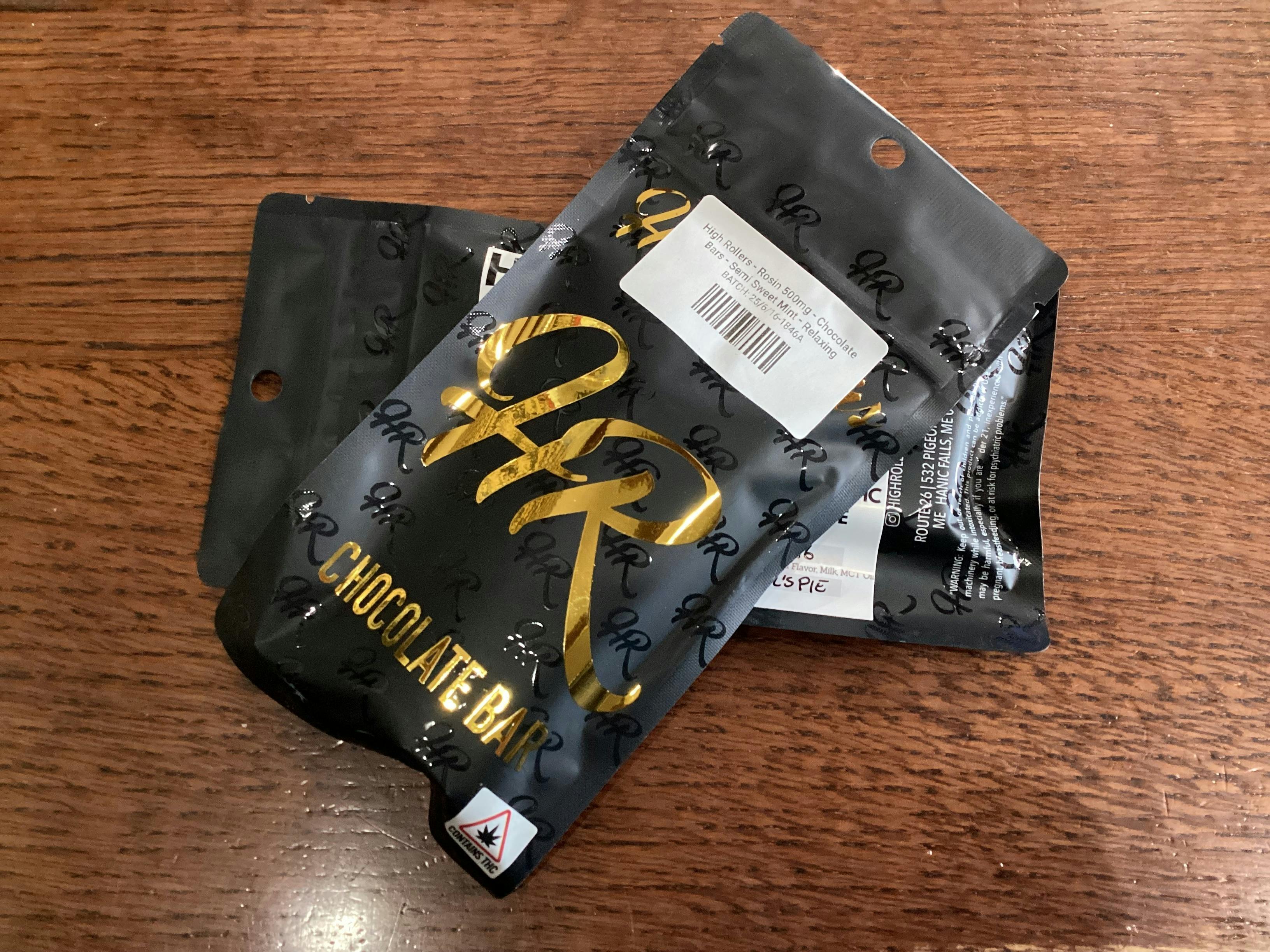 High Roller | Hash Rosin Chocolate Bar | 500mg | Chocolates | 10pk | 50mg/e