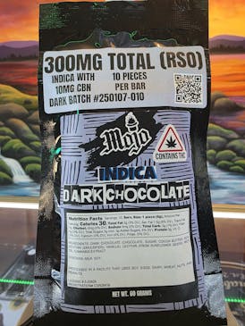 RSO INDICA 300mg Chocolate Bar