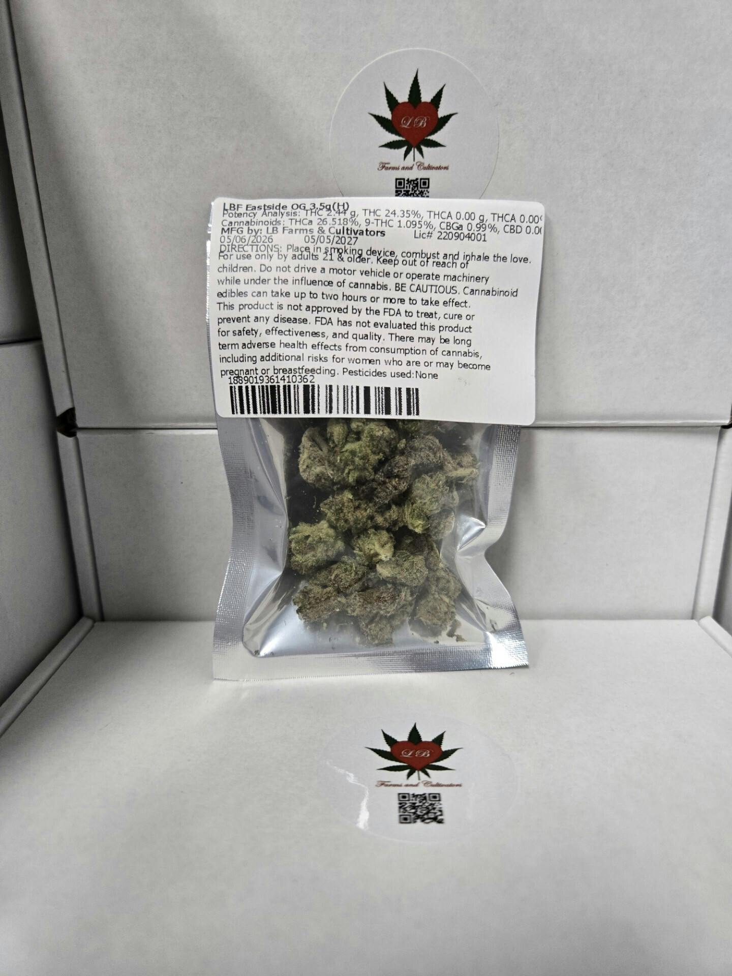 LBF Eastside OG 3.5g at LovingBud Dispensary LLC, with Drive Thru