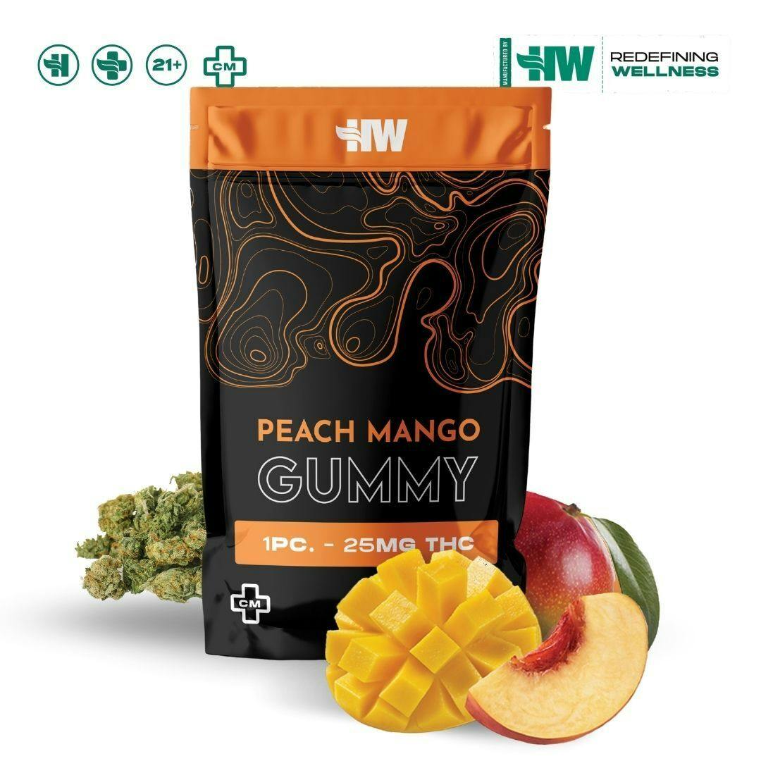 HW Gummy Peach Mango 25mg