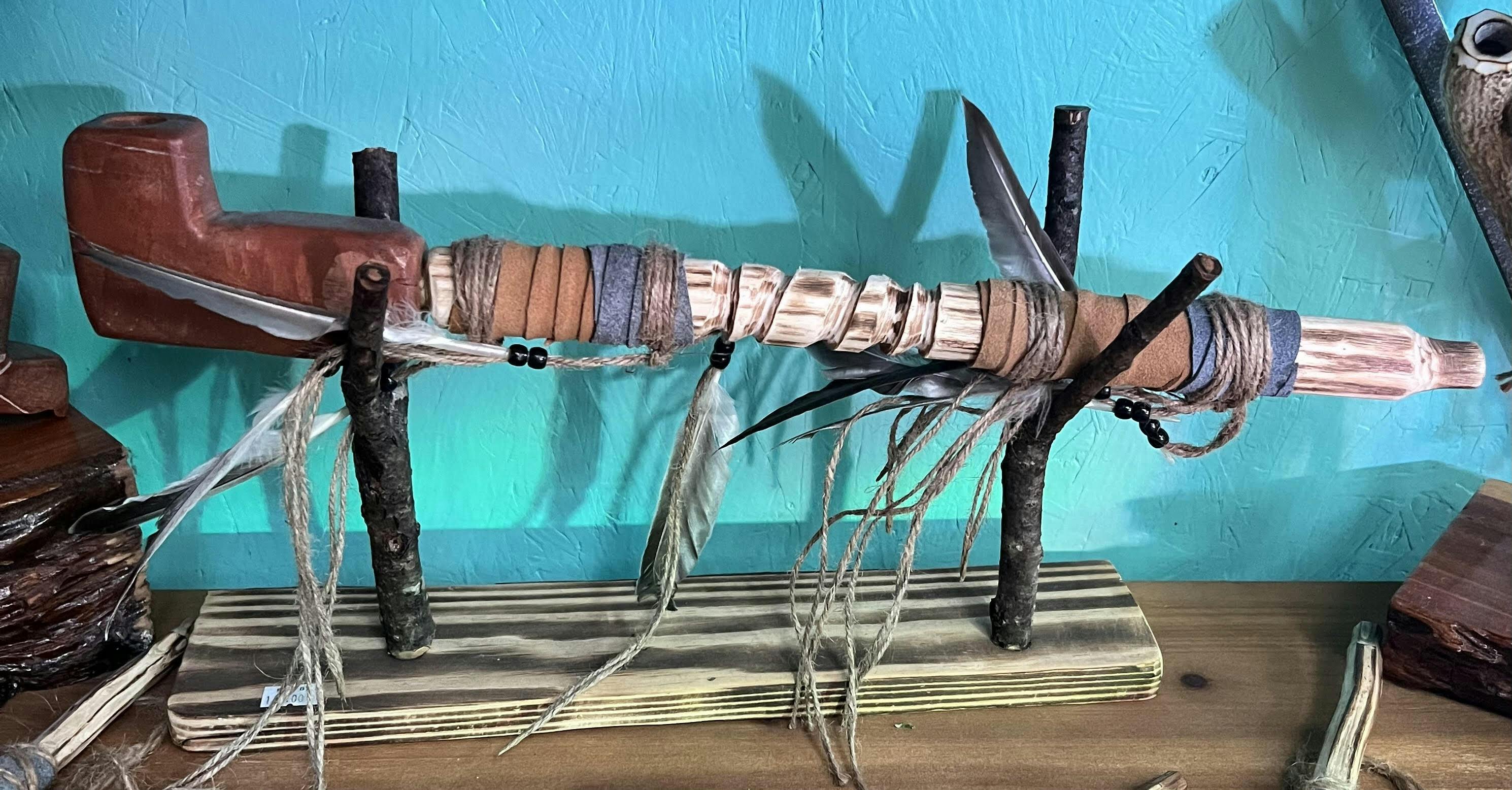 Hand Crafted Large Anter Pipes With Stand