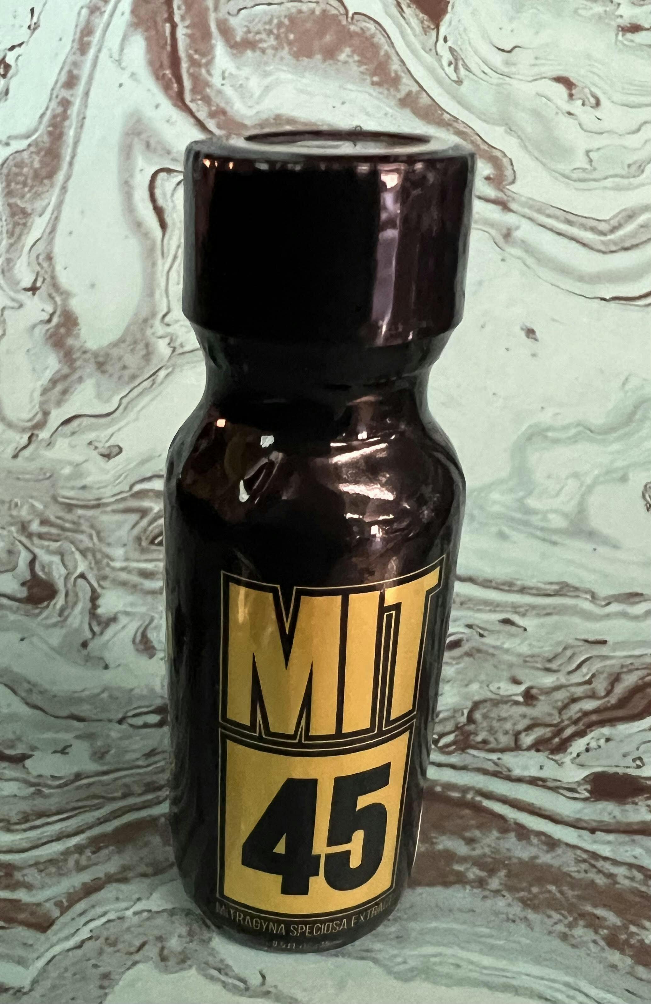 MIT 45 Gold Kratom Shot Black & Gold Bottle