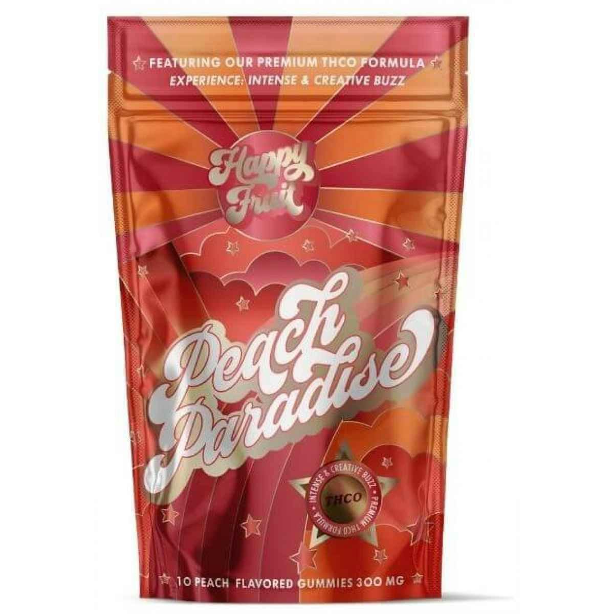 Happy Fruit Peach Paradise THCO Gummies 300mg
