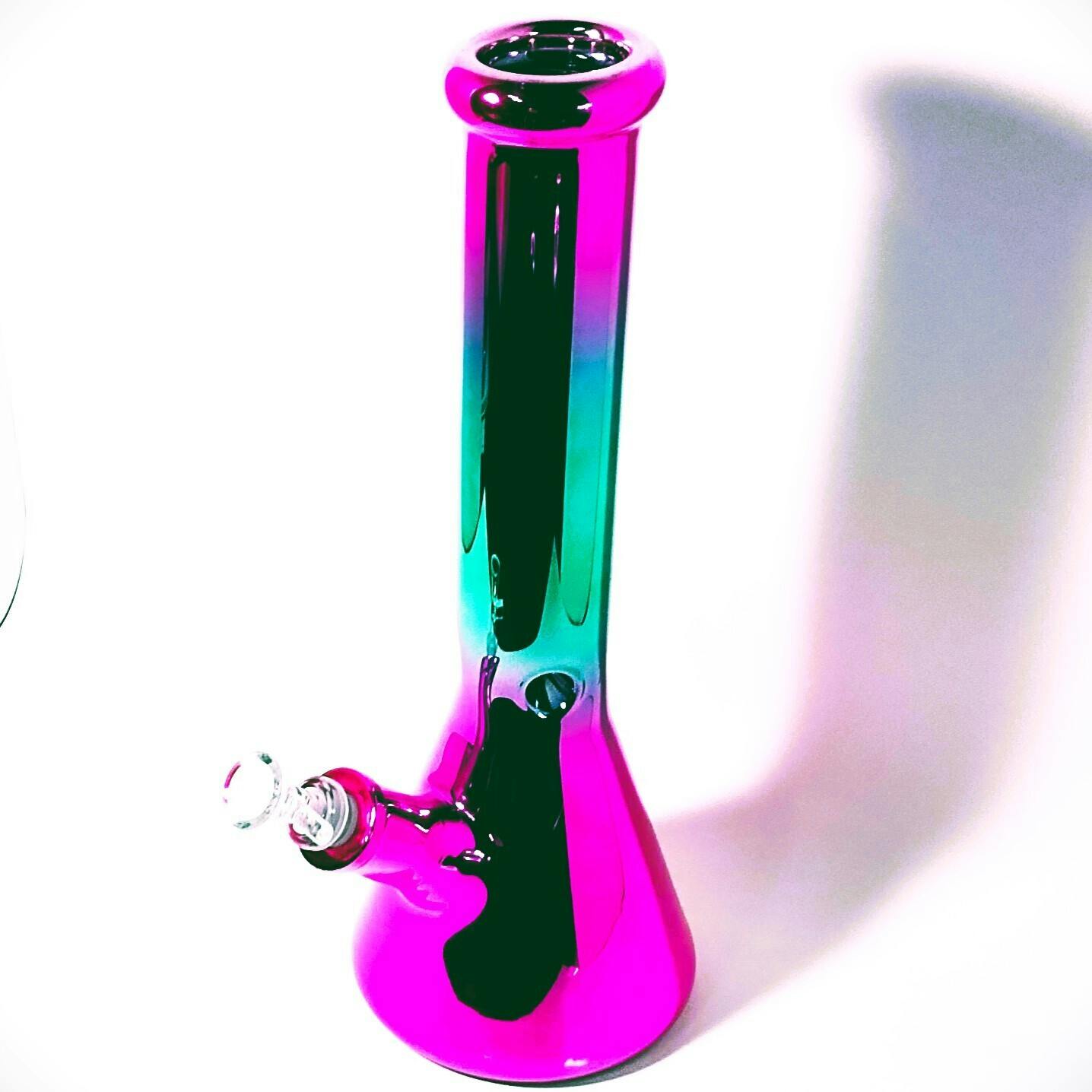 13" Metallic Colored Beaker Bong