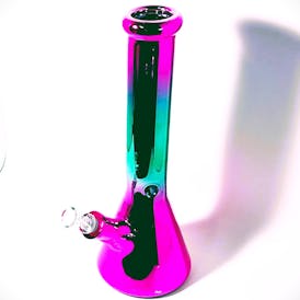 13" Metallic Colored Beaker Bong