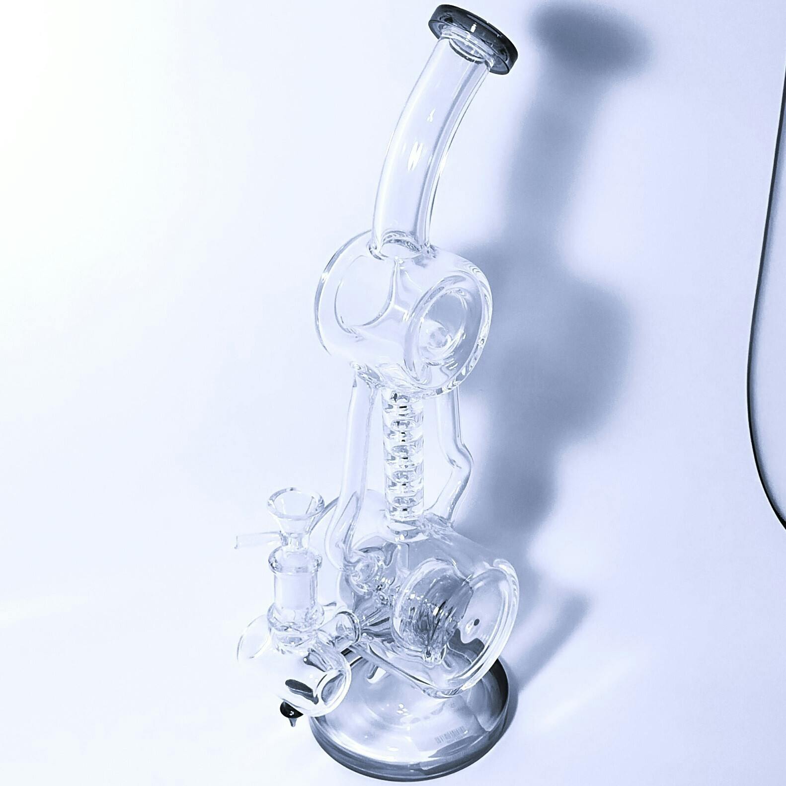 15" Dbl Disc Barrel Recycler Bong