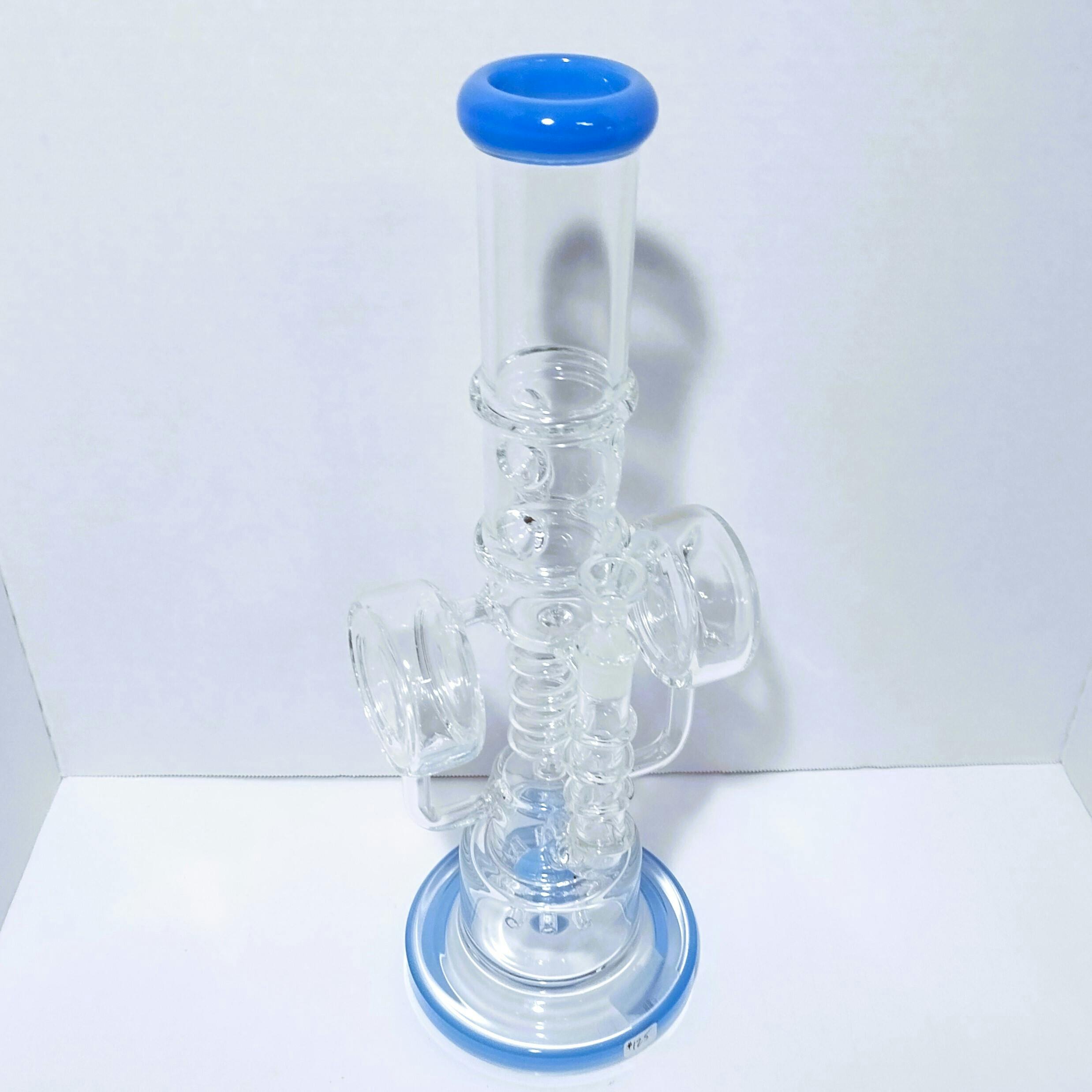 16" Dbl Barrel Coil Recycler Bong