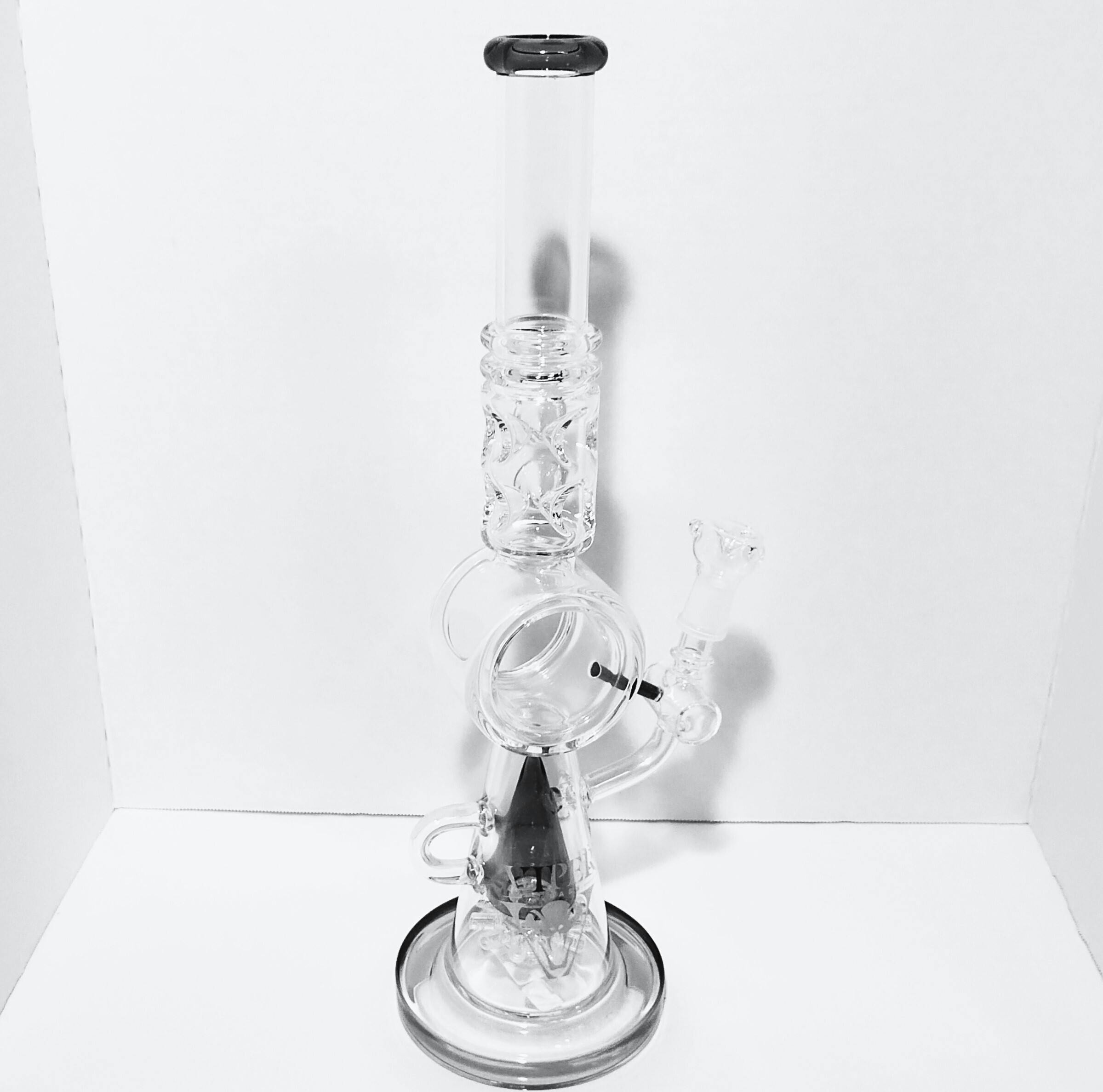 18.5" Donut Ridged Str8 Bong