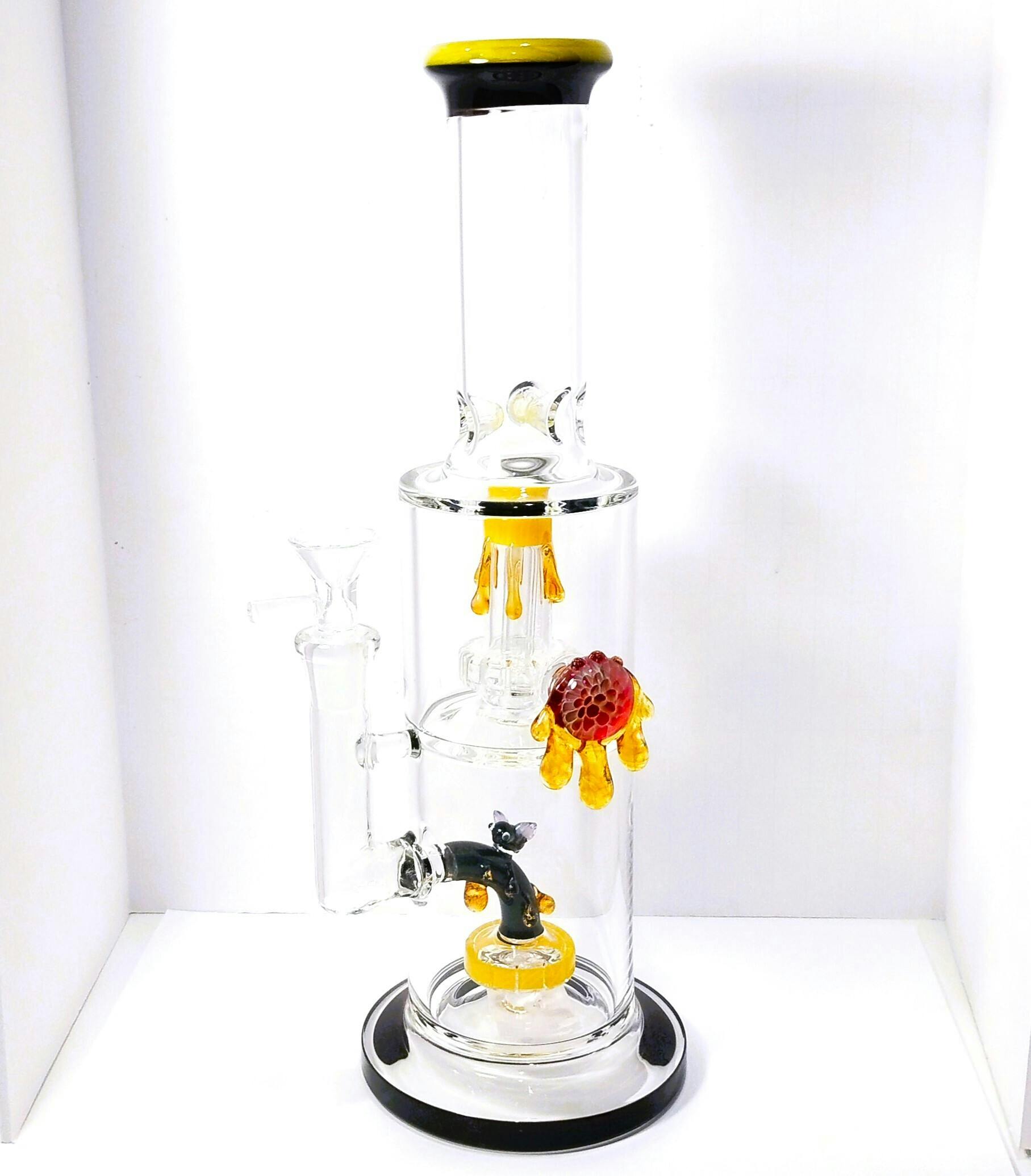 12.5" Dbl Shwrhd Honey Bong