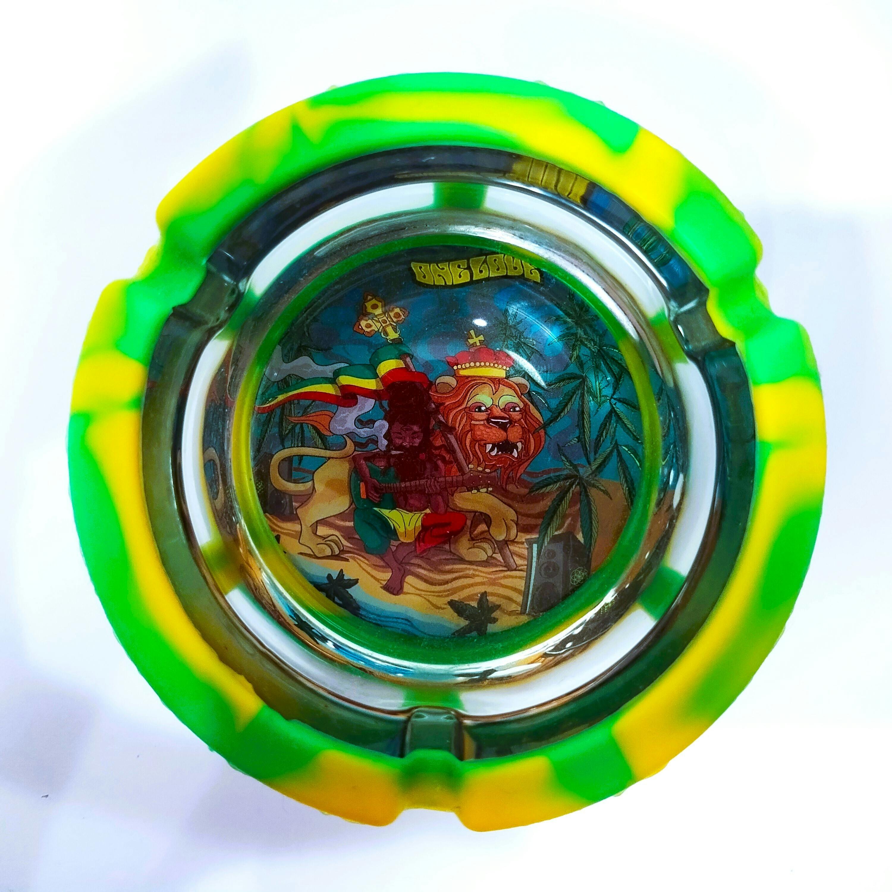 One Love Silicone Glass Ashtray