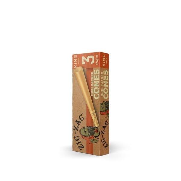 Zig Zag Unbleached Cone 3 pack