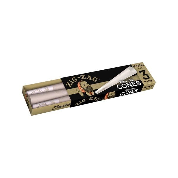 Zig Zag Unbleached Cones King Size 3 Pk