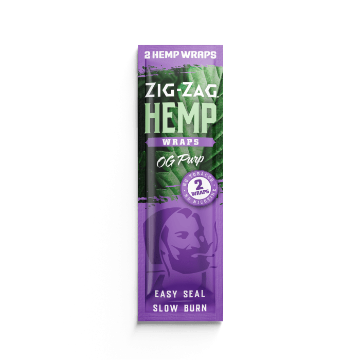 Zig Zag Hemp Wraps OG Purp 2ct