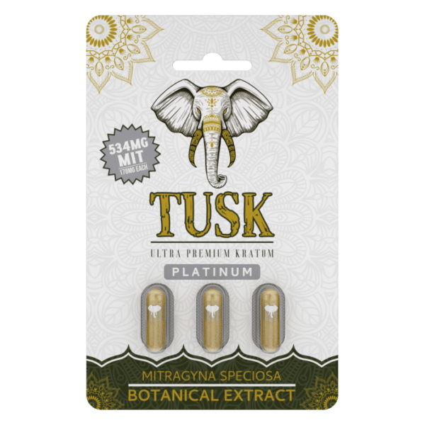 Tusk Platinum Kratom Capsules 3ct