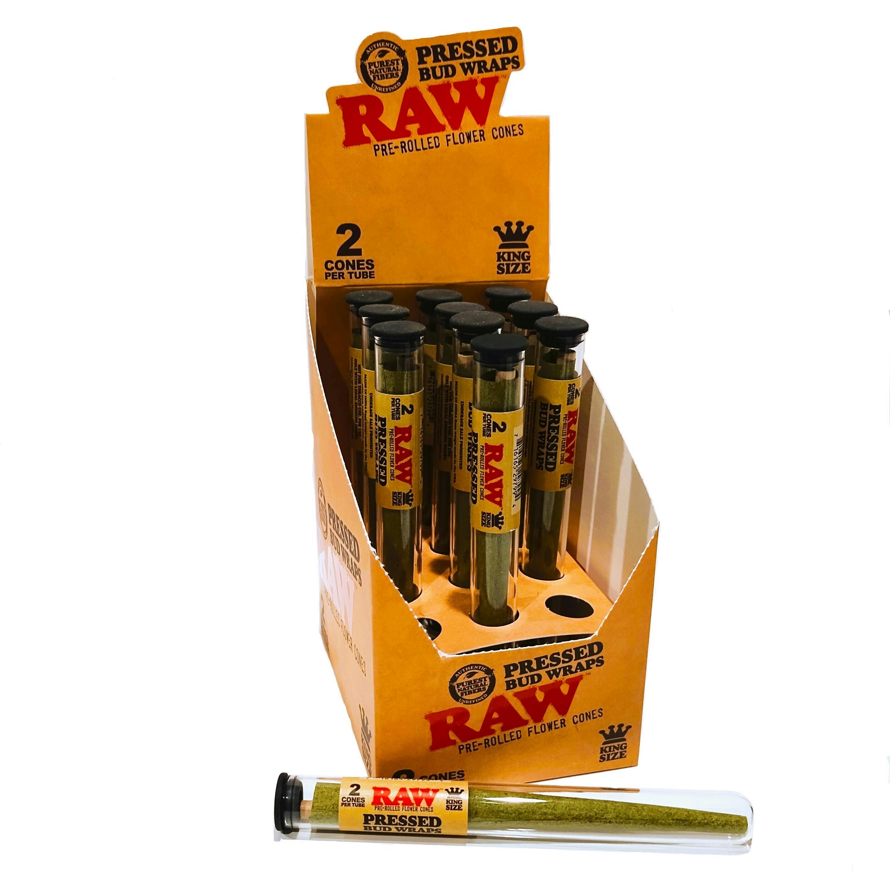 Raw Pressed Bud Wraps Flower Cones 2ct