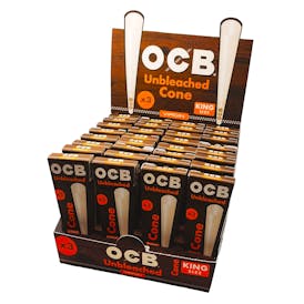 OCB Unbl Cone King Size 3 pk