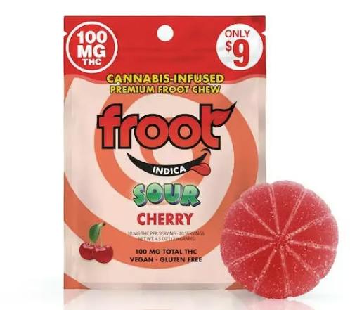 Froot | Sour Cherry Gummy | 100mg | Single Cut-to-dose