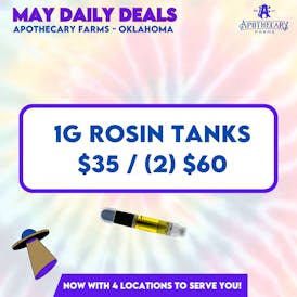 Live Rosin 1g Tanks $35