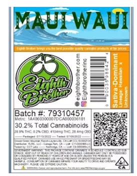 Eighth Brother - 1g Pre-Roll Maui Waui
