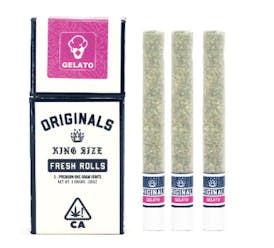 Originals - King Size Pre Roll 3pck - Gelato